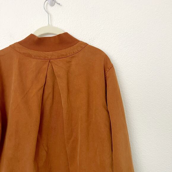 [Young Fabulous & Broke] Camel Brown Colton Reversible Bomber Jacket Sz Large L - Picture 14 of 15